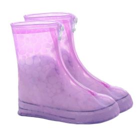 1pc Reusable Men And Women Rain Boots Cover Anti-Slip Wear-resistant Protective Cover Waterproof Layer (Color: A Polka Dot Powder, size: L(39-40))